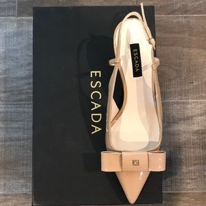 Escada Rose Quartz Patent Slingback Pump